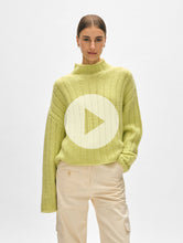 Load image into Gallery viewer, Cashmere Blend Wide Rib Standneck