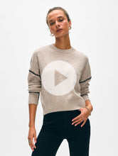 Load image into Gallery viewer, Cashmere Blanket Stitch Crewneck