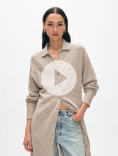 Load image into Gallery viewer, Cashmere Collared Duster Cardigan