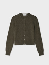 Load image into Gallery viewer, Cashmere Button Crewneck Cardigan