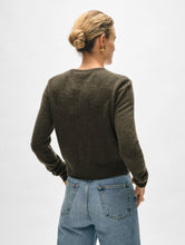 Load image into Gallery viewer, Cashmere Button Crewneck Cardigan