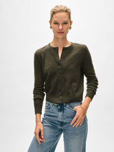 Load image into Gallery viewer, Cashmere Button Crewneck Cardigan