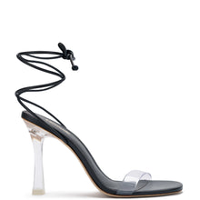 Load image into Gallery viewer, Gloria Sandal In Black Leather and Vinyl