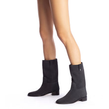 Load image into Gallery viewer, Barb Boot In Dark Gray Suede