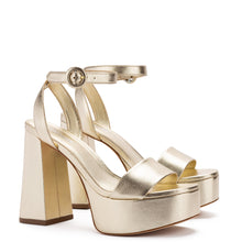 Load image into Gallery viewer, Dolly Sandal In Gold Metallic Leather