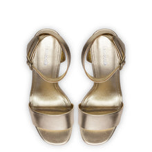 Load image into Gallery viewer, Dolly Sandal In Gold Metallic Leather