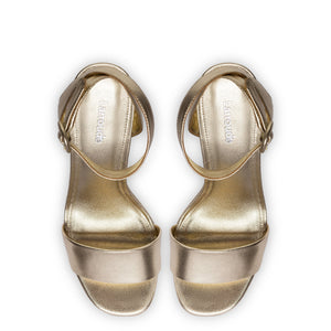 Dolly Sandal In Gold Metallic Leather