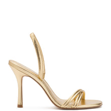 Load image into Gallery viewer, Annie Sandal In Gold Metallic Leather