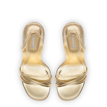 Load image into Gallery viewer, Annie Sandal In Gold Metallic Leather