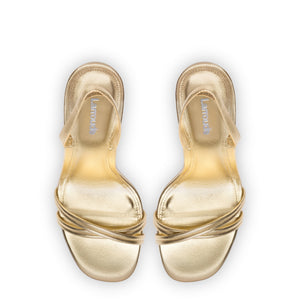 Annie Sandal In Gold Metallic Leather