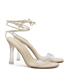 Load image into Gallery viewer, Gloria Sandal In Ivory Leather and Vinyl