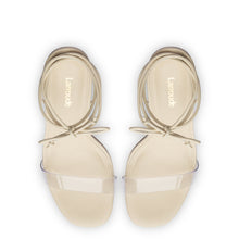 Load image into Gallery viewer, Gloria Sandal In Ivory Leather and Vinyl