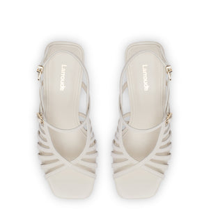 Leandra Sandal In Ivory Leather