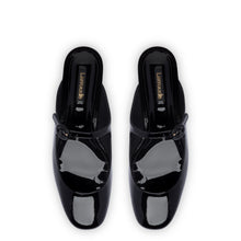 Load image into Gallery viewer, Blair Flat Mule In Black Patent Leather