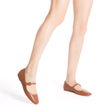 Load image into Gallery viewer, Blair Ballet Flat In Caramel Leather