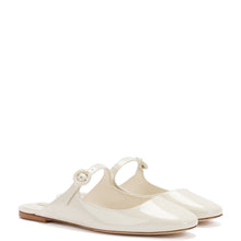 Load image into Gallery viewer, Blair Flat Mule In Ivory Patent Leather