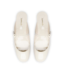 Load image into Gallery viewer, Blair Flat Mule In Ivory Patent Leather