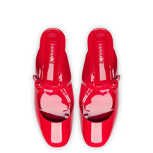 Load image into Gallery viewer, Blair Flat Mule In Scarlet Patent Leather