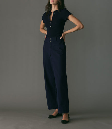 SOLENE PANT -- NAVY