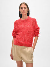 Load image into Gallery viewer, Cashmere Marled Mesh Crewneck