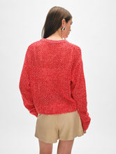 Load image into Gallery viewer, Cashmere Marled Mesh Crewneck