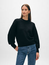 Load image into Gallery viewer, Cashmere Blouson Sleeve Crewneck