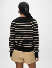 Load image into Gallery viewer, Cashmere Ribbed Striped Henley