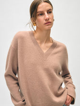 Load image into Gallery viewer, Cashmere Relaxed V Neck