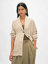 Load image into Gallery viewer, Merino Blend Marled Shawl Collar Coatigan