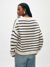 Load image into Gallery viewer, Merino Cashmere Striped Crewneck