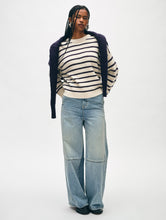 Load image into Gallery viewer, Merino Cashmere Striped Crewneck