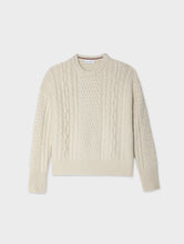 Load image into Gallery viewer, Merino Cashmere Cable Crewneck