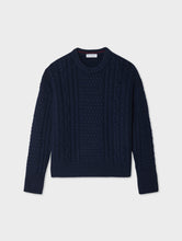 Load image into Gallery viewer, Merino Cashmere Cable Crewneck