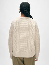 Load image into Gallery viewer, Merino Cashmere Cable Crewneck