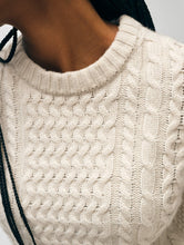 Load image into Gallery viewer, Merino Cashmere Cable Crewneck