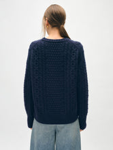 Load image into Gallery viewer, Merino Cashmere Cable Crewneck