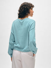 Load image into Gallery viewer, Cotton Linen Drop Shoulder Sweater