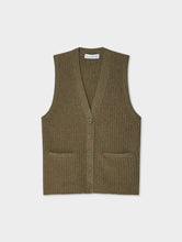 Load image into Gallery viewer, Cashmere Ribbed Button Vest