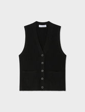 Load image into Gallery viewer, Cashmere Ribbed Button Vest