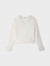 Load image into Gallery viewer, Cashmere Cuffed V Neck