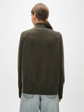 Load image into Gallery viewer, Cashmere Rib Trim Standneck