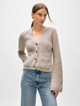 Load image into Gallery viewer, Cashmere Fluted Sleeve Cardigan