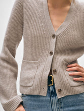 Load image into Gallery viewer, Cashmere Fluted Sleeve Cardigan