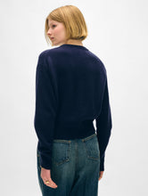 Load image into Gallery viewer, Merino Cashmere Crewneck Cardigan