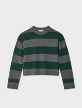 Load image into Gallery viewer, Cashmere Block Striped Crewneck