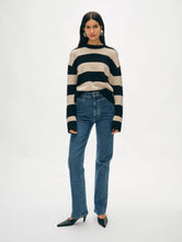 Load image into Gallery viewer, Cashmere Block Striped Crewneck