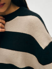 Load image into Gallery viewer, Cashmere Block Striped Crewneck