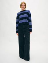 Load image into Gallery viewer, Cashmere Block Striped Crewneck