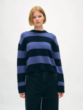 Load image into Gallery viewer, Cashmere Block Striped Crewneck