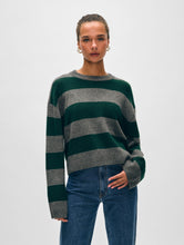 Load image into Gallery viewer, Cashmere Block Striped Crewneck